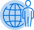 Icône accompagnement local et international