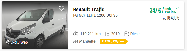 Fiche Renault Trafic