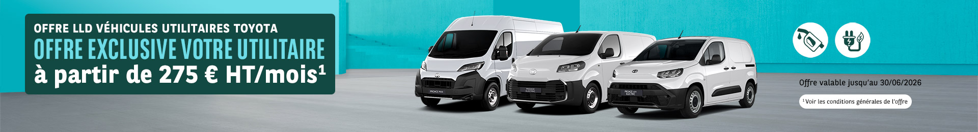 Bannière campagne véhicules utilitaires
