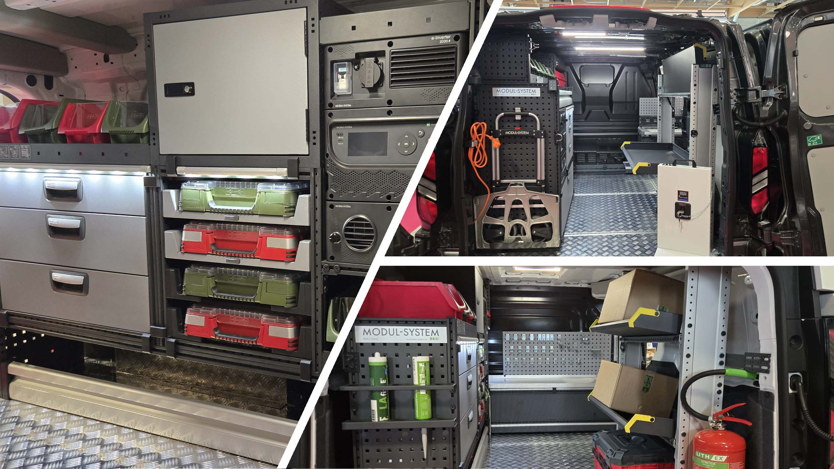 visuel montage de l'intérieur d'un fourgon