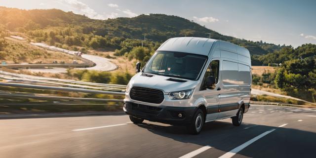 visuel d'un véhicule utilitaire sur route