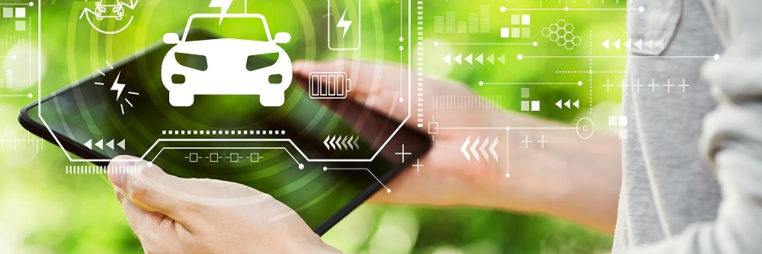 Visuel d'une voiture connectée