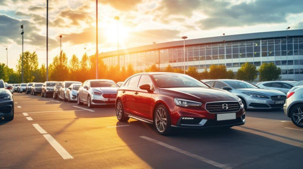 Voitures sur un parking
