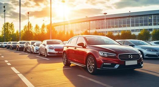 Plusieurs voitures alignées