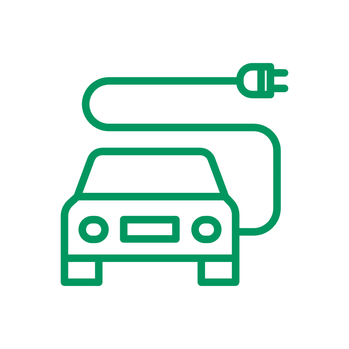 Illustration d'une voiture électrique