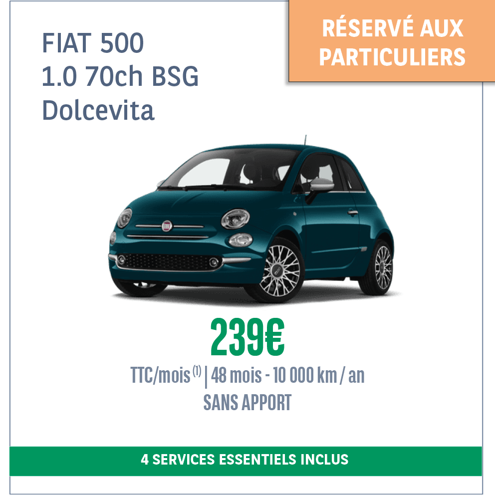 Offre LLD particulier Fiat 500
